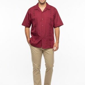 Maximos by R & B Cotton Vintage Guayabera Button Up Shirt Top Size 4X NWT